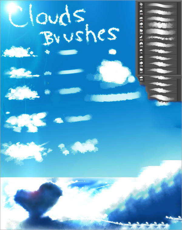 clouds brush photoshop free