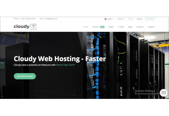 cloudy hosting service template