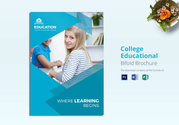 college-educational-bifold-brochure-template