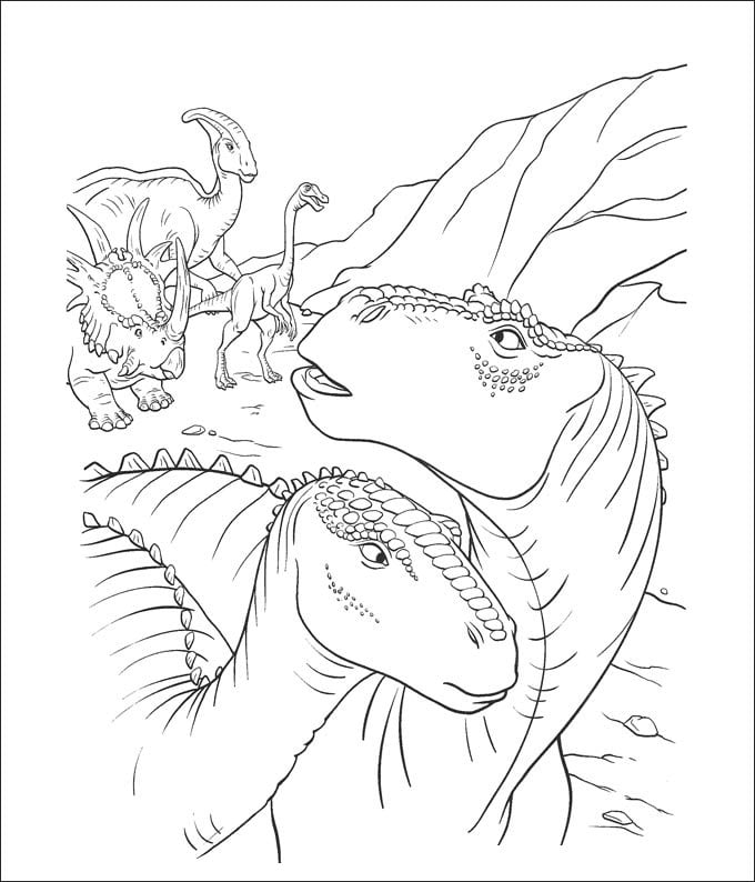 coloring page dinosaurs