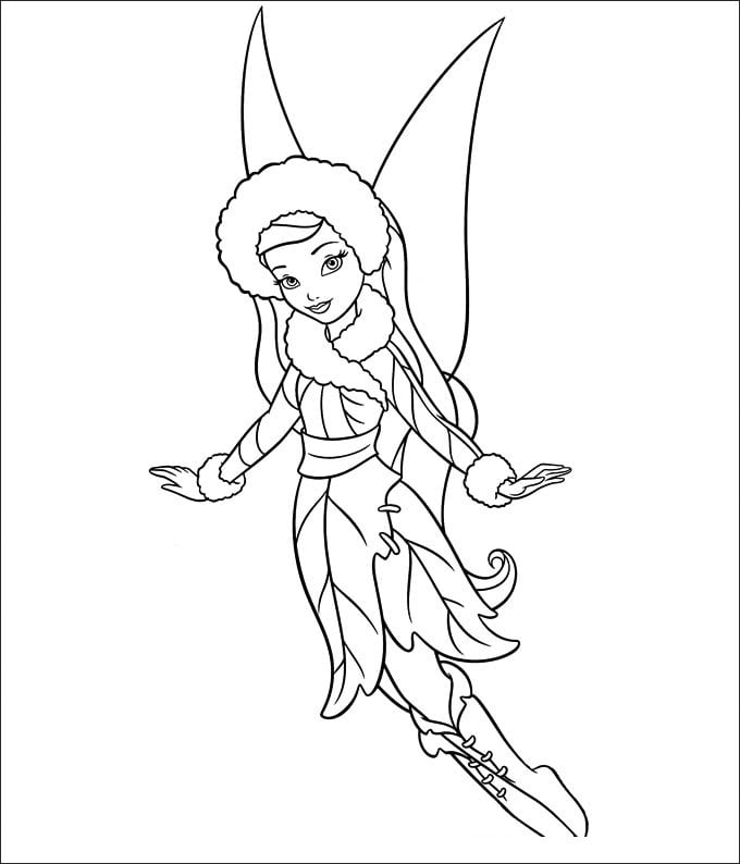 coloring page tinkerbell