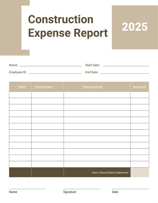 construction-expense-report-template