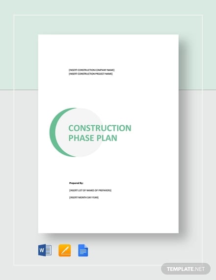 construction phase plan template