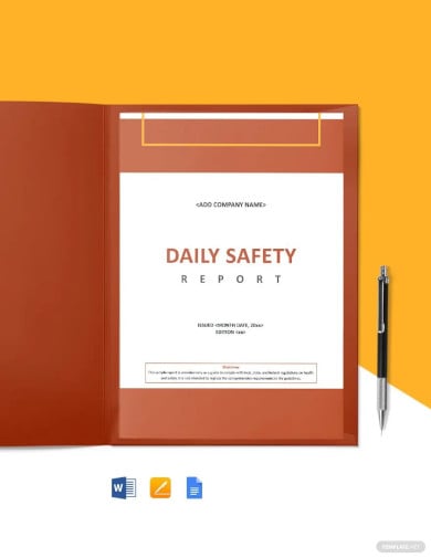 construction safety daily report template