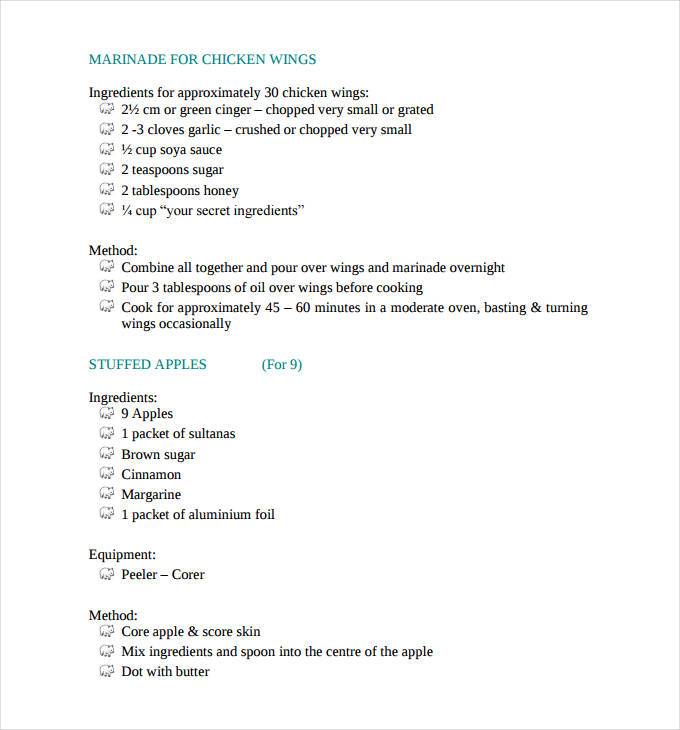 cooking recipe