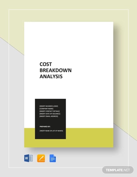 cost breakdown analysis template1