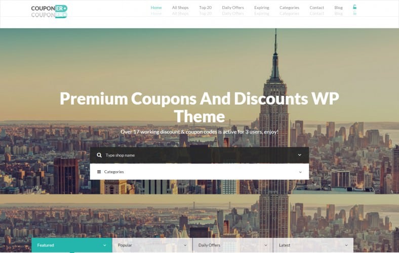 Coupons & Discounts Premium WP Theme