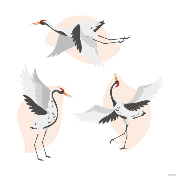 crane bird template