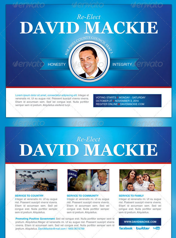 david mackie campaign flyer