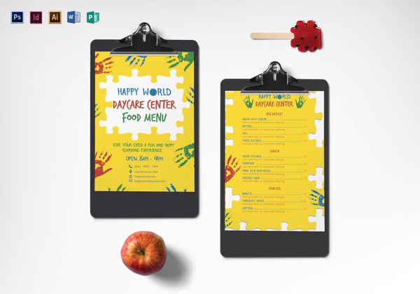 Daycare Menu - 14+ Free Templates in Word, PSD, AI