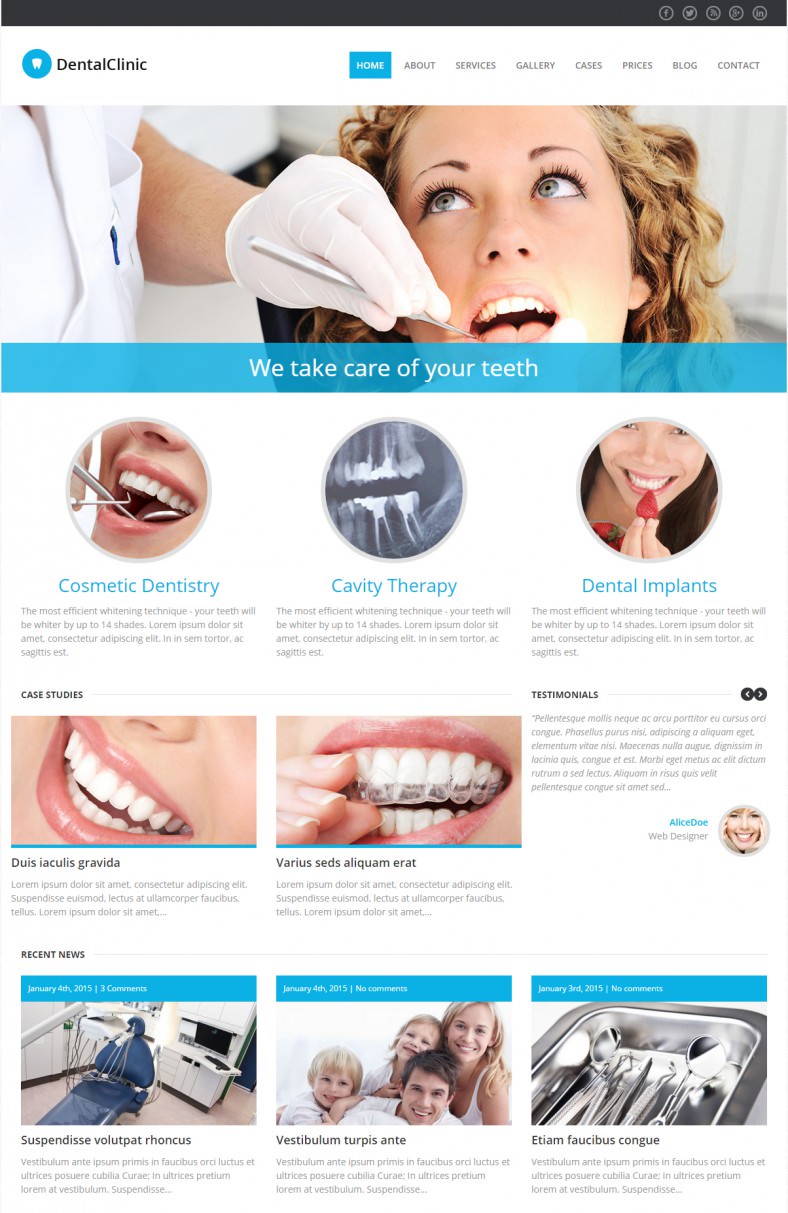 Dentist WordPress site Templates & Themes Free & Premium