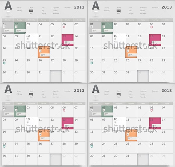design event calendar template