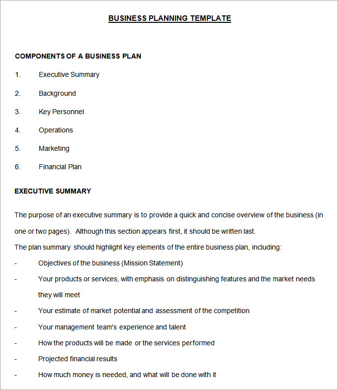 development plan template