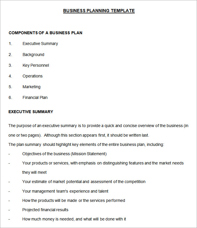 Business Development Plan 8  Word Documents Download