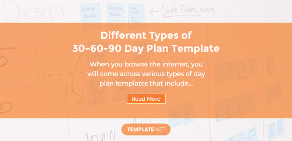 different types of 30 60 90 day plan template