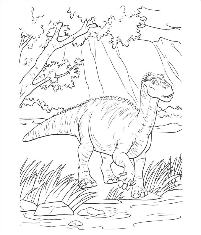 30+ Dinosaur Coloring Page Templates in Illustrator, PDF, PNG, SVG, JPG ...
