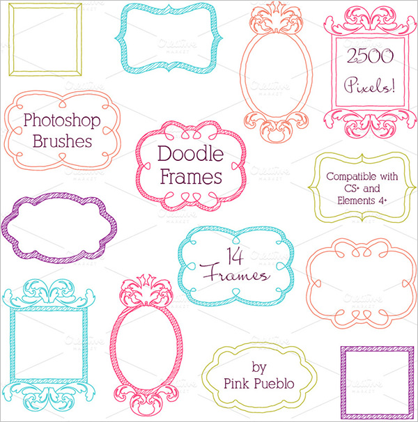 doodle frames photoshop brushes