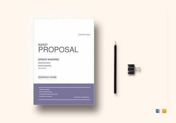 easy to edit budget proposal word template