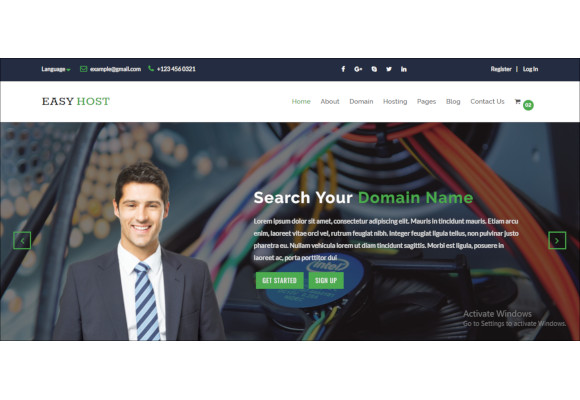 easyhost domain hosting template