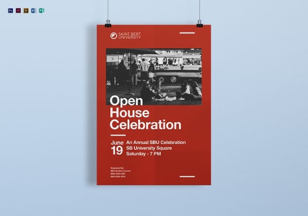 editable academic celebration poster template