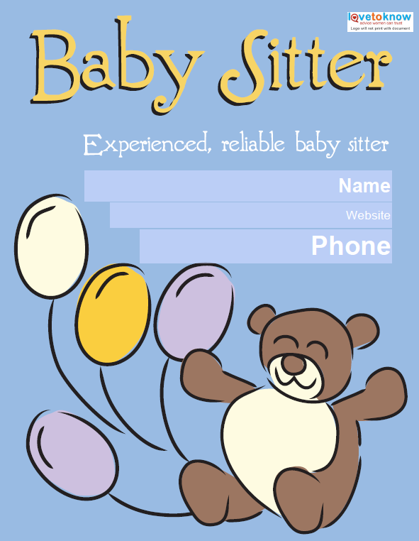 Free Printable Babysitting Flyer Templates Printable Templates
