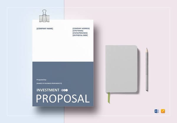 editable investment proposal word template1
