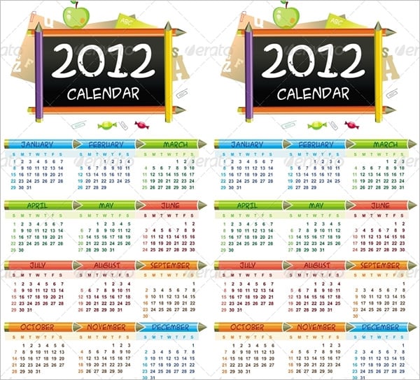 educational school calendar template