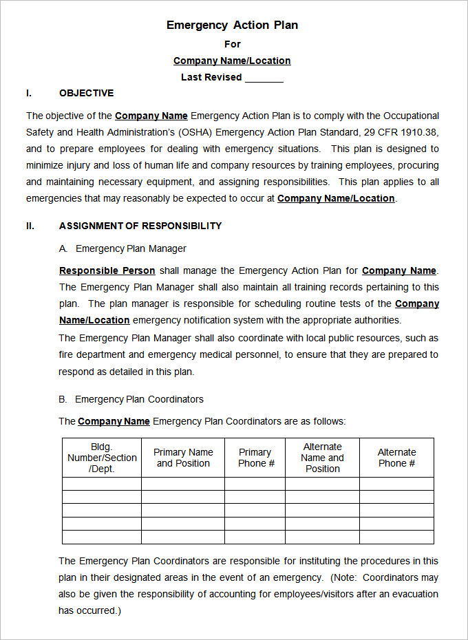 medical-emergency-action-plan-template