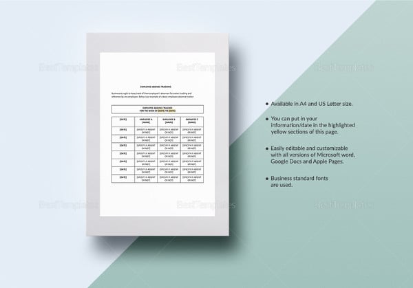 employee absence tracking template1