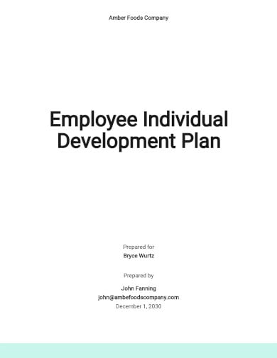 employee individual development plan template