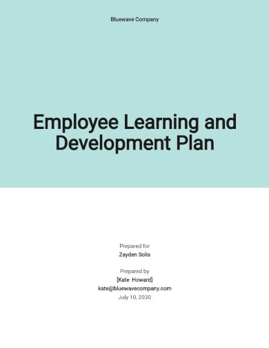employee learning and development plan template