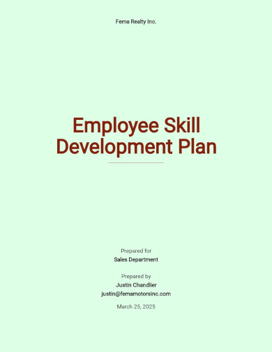 employee skill development plan template