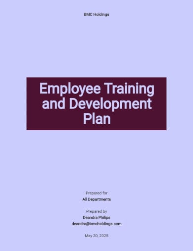 employee training and development plan template