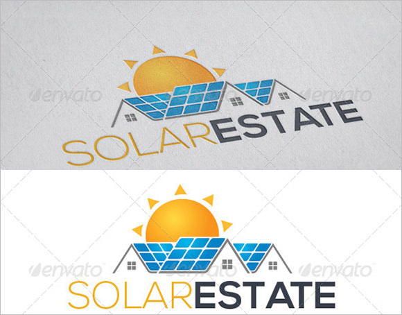 estate solar construction company logo
