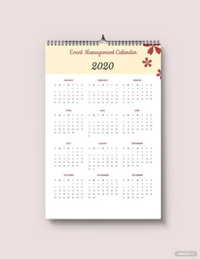 event management desk calendar template
