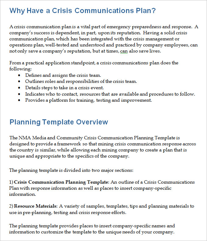 4+ Crisis Communication Plan Templates DOC, PDF