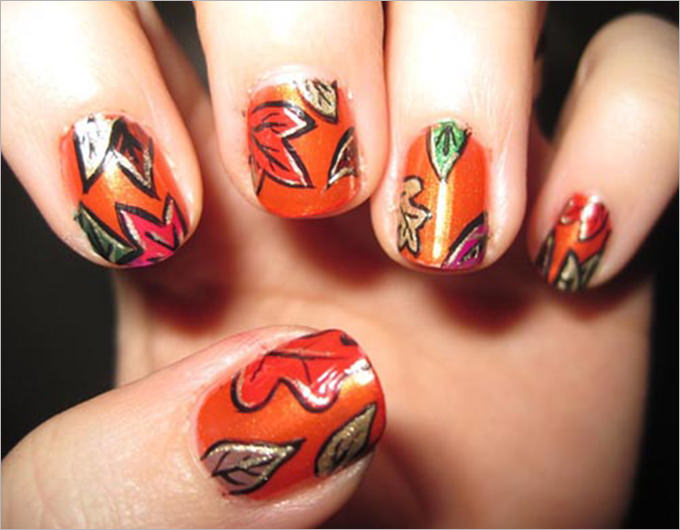 fall nail design idea