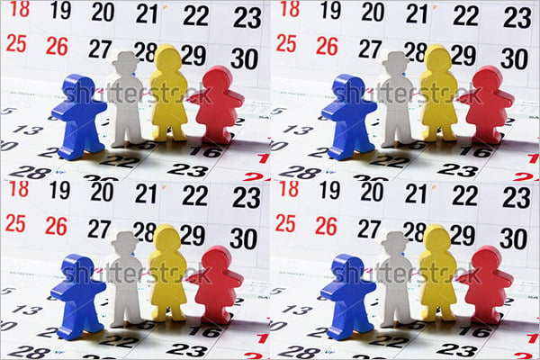figures family calendar template