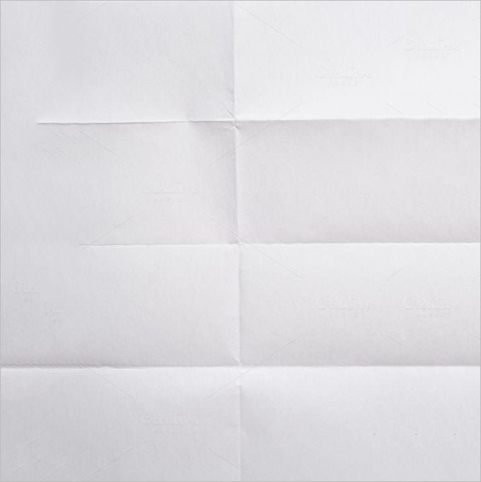 folded white paper isolate on white