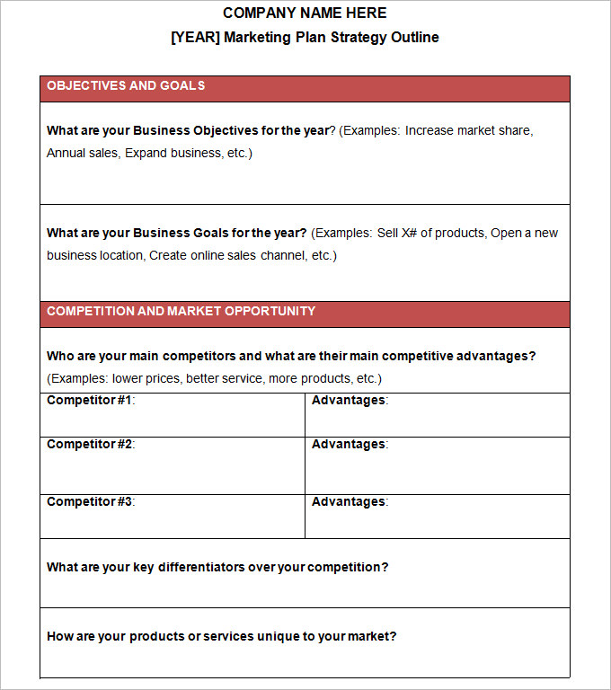 Free Marketing Plan Template Word For Your Needs Free Marketing Plan Template Word For Your Needs