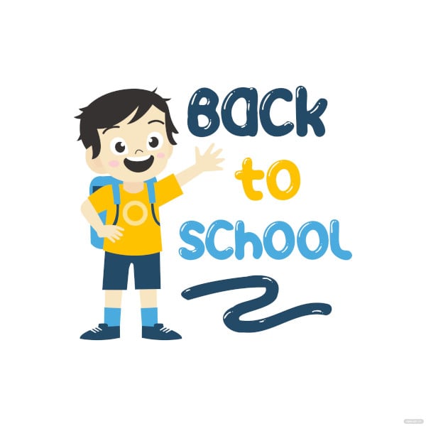 free cartoon back to school clipart drawing