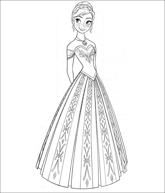 free frozen coloring page
