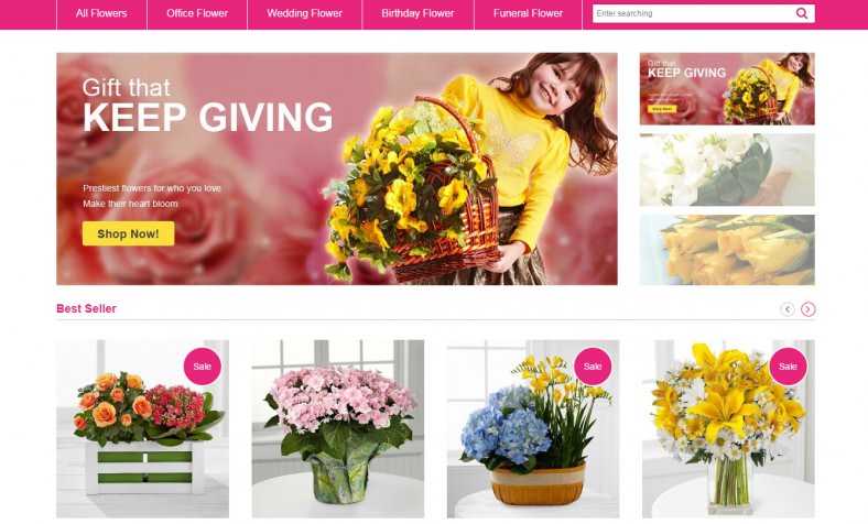free joomla florist template 788x476