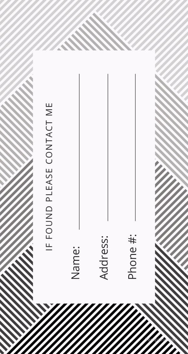 free luggage tag template