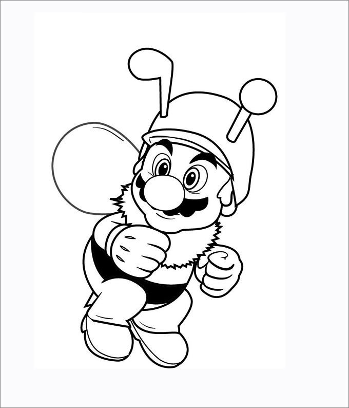 Mario Coloring Pages Free Coloring Pages