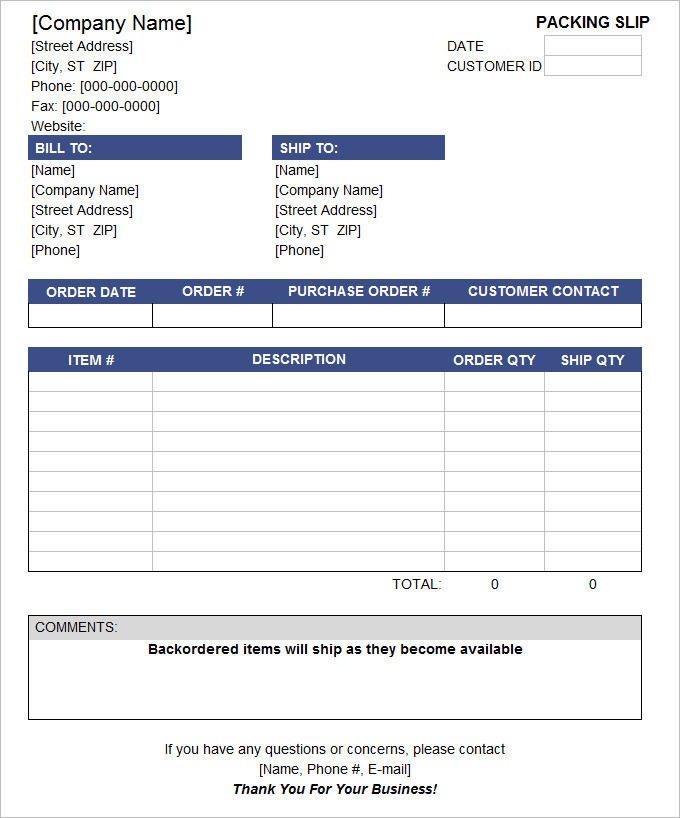 Packing List Template Google Sheets PDF Template