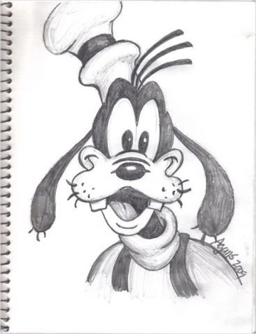 cartoon pencil sketch