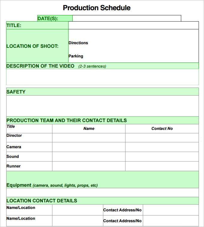 15+ Production Schedule Templates PDF, DOC