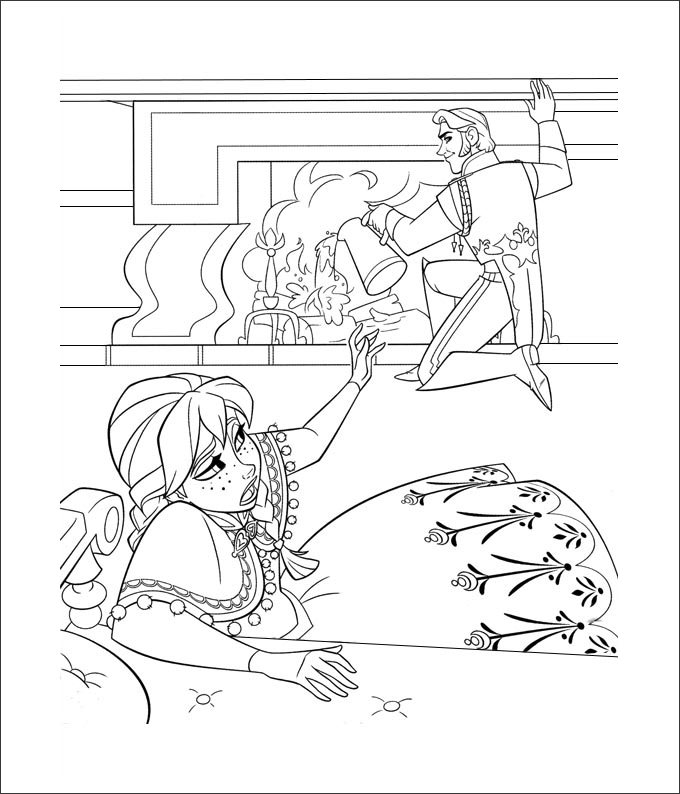 frozen coloring page to print