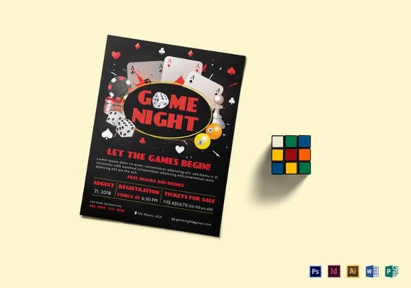game night flyer template